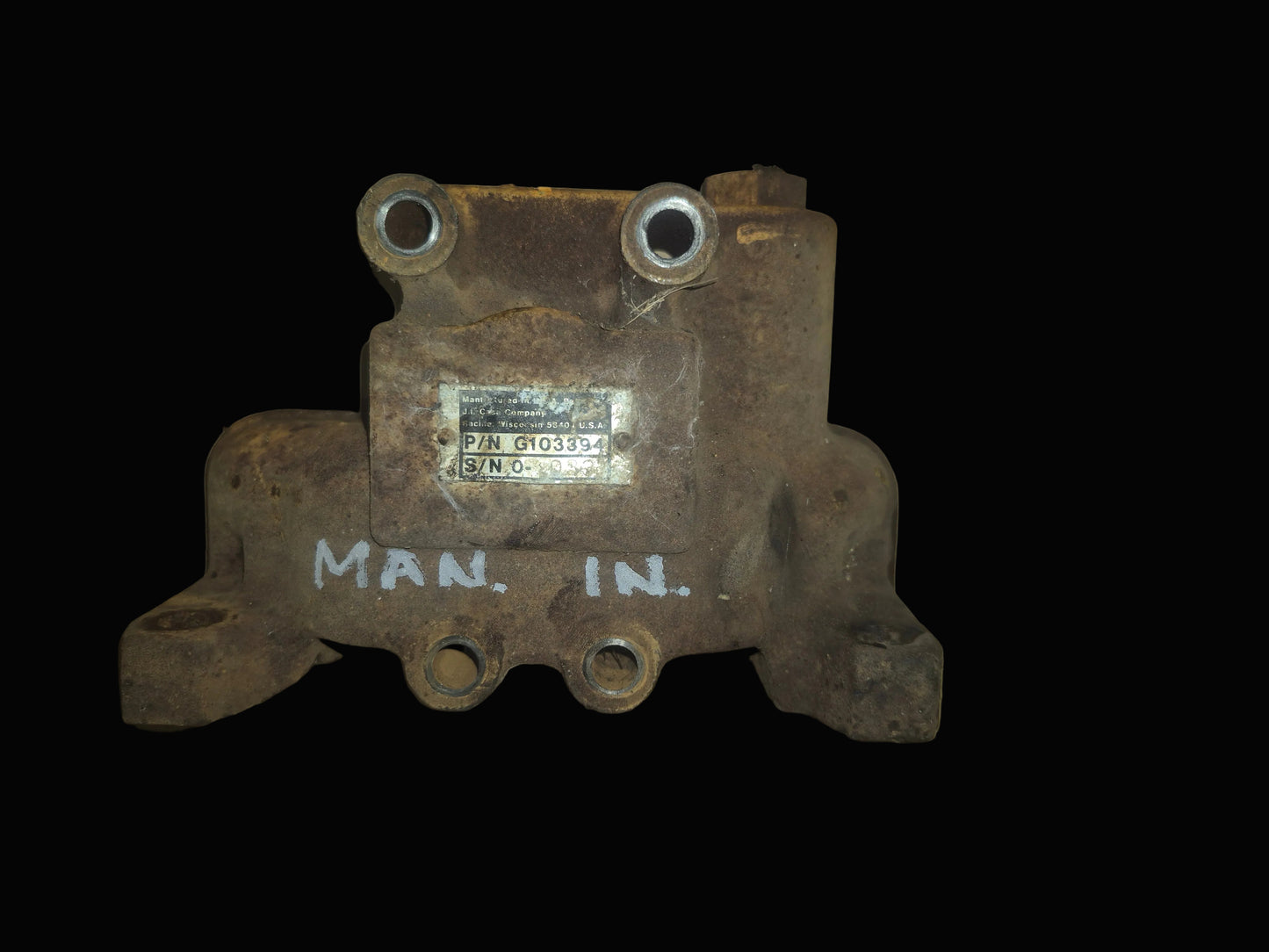 Hydraulic Manifold Inlet G33102 CASE 480D